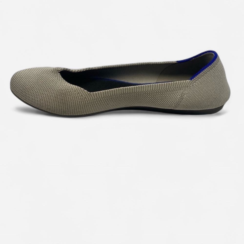 Rothy’s Flax Birdseye Round Toe Flats 8.5 Gray Neutral Sustainable Luxe - Picture 5 of 8